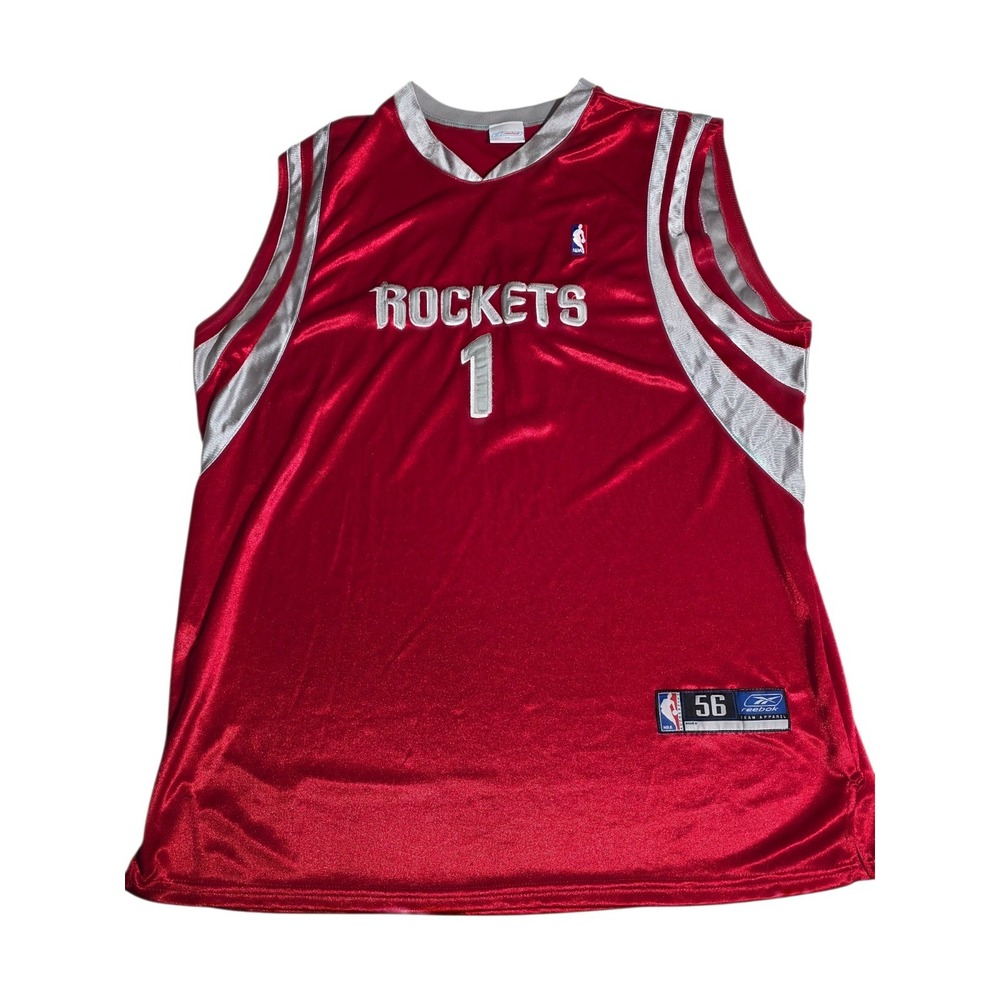 Tracy McGrady Rockets #1 Reebok Team Apparel Jersey Mens XL 56 Red NBA B12